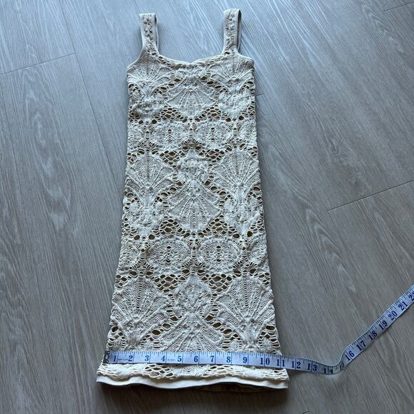 Intimately Free People Medallion Crochet Bodycon Dress XS Tiny Size - Picture 8 of 14
